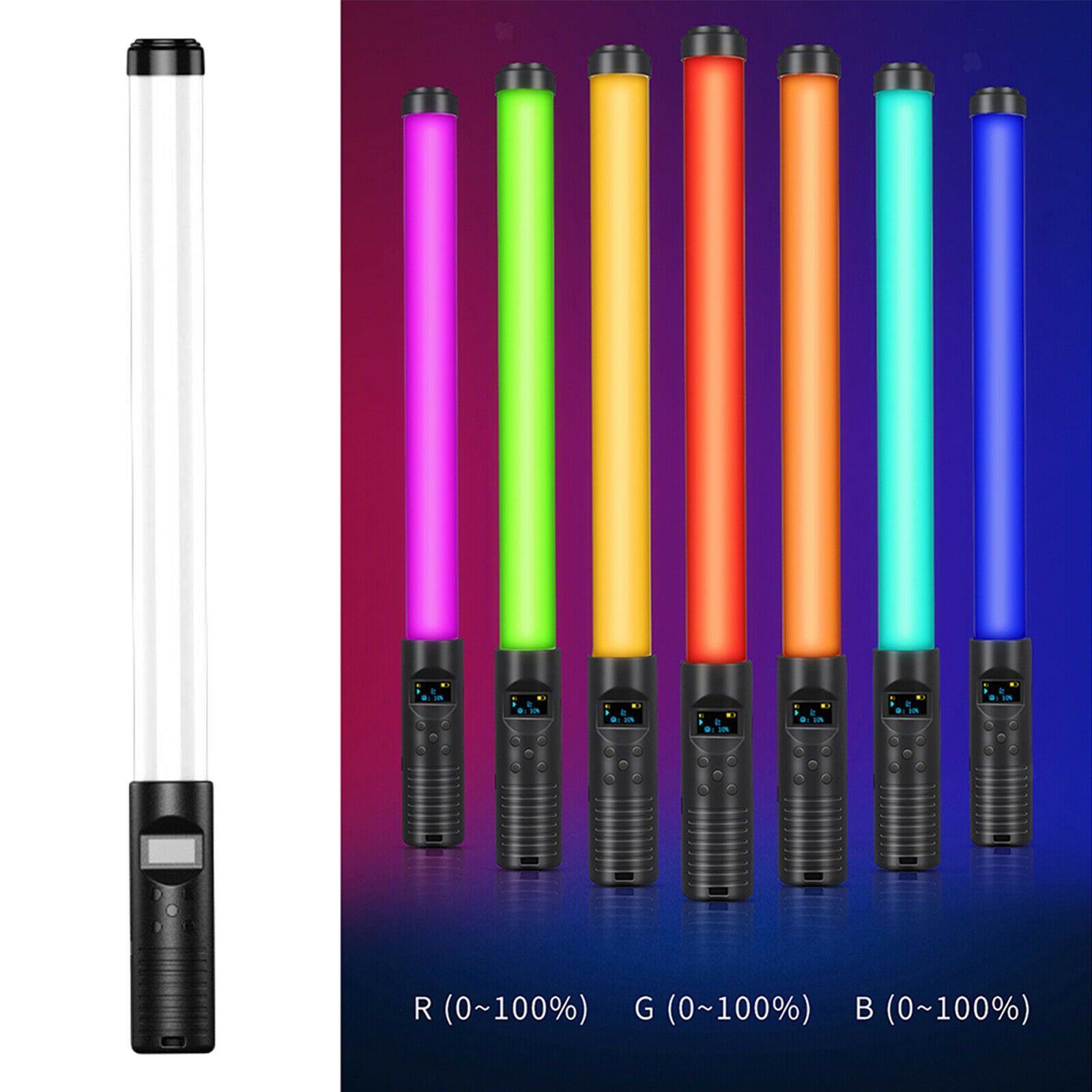 RGB LED Video Light Photography Bicolor Tube Lights Lighting 3000K-6500K