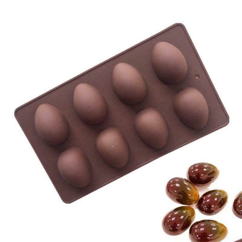 8 Easter Egg Shape Cake Soap Mold Silicone Mould Chocolate Decoration Baking