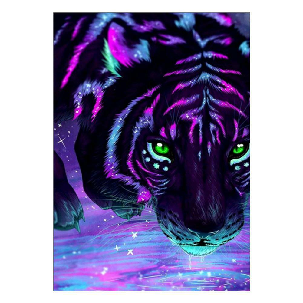 Tiger 5D DIY Full Drill Diamond Painting Embroidery Kits Needlework Decor   @