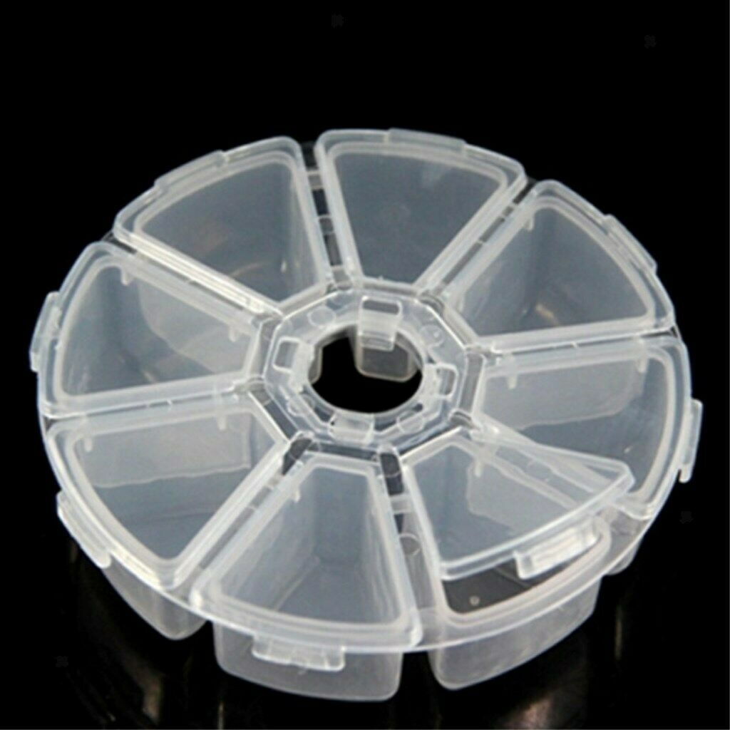 8 Value Round Transparent Electronic Components Storage Assortment Case