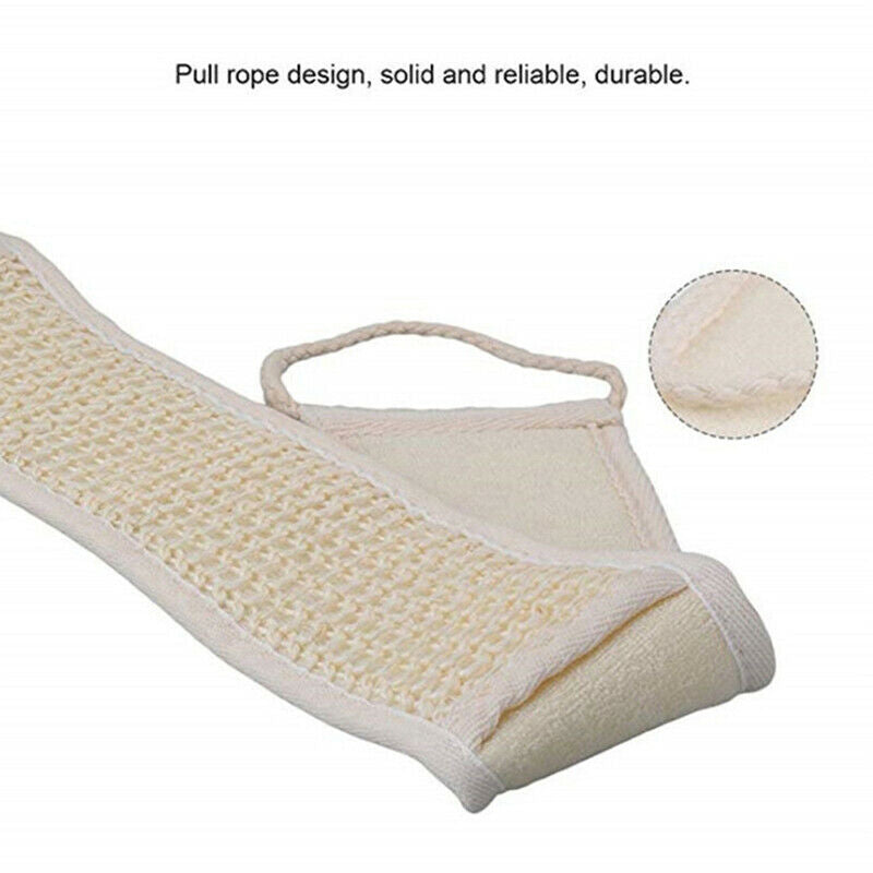 Long Back Towel Rubbing Bath Brush Double Sided Exfoliating Scrubber Skin.l8