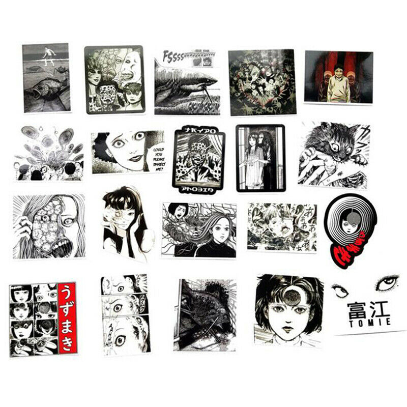 56Pcs Horror Comics Stickers Japanese ITO leap second Laptop Luggage D NT.l8