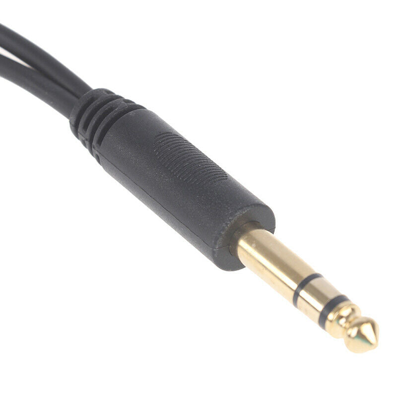 6.35 mm Male to 2 6.35 mm Female Adapter Cable 1/4 6.35mm Plug Audio Co.l8