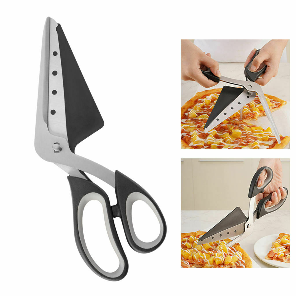 2 in 1 Pizza Shovel Scissors Baking Tool Durable Stainless Steel Waterproof