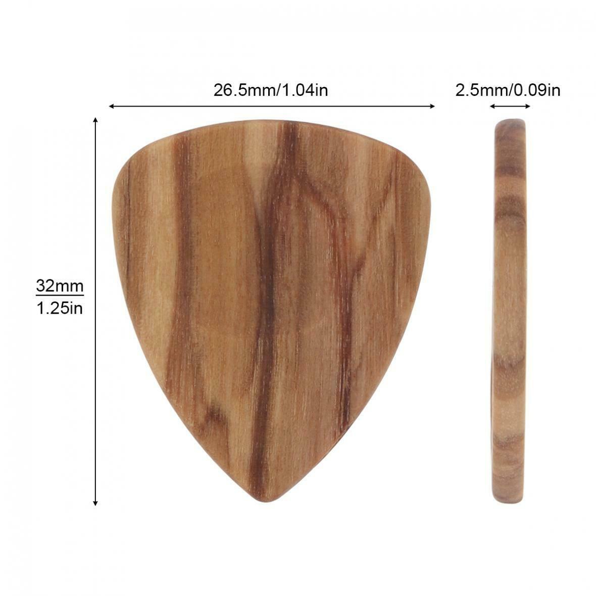 Guitar Picks 4pcs Wood Material Guitar Picks Plectrum  String Instrument