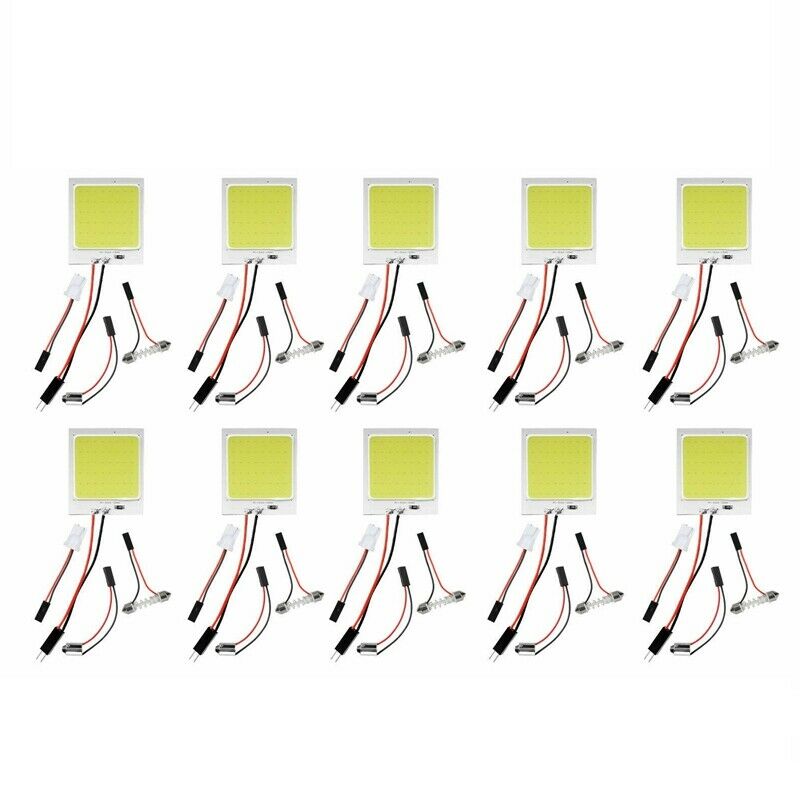 10Pc/Set 48SMD COB White LED T10 BA9S Car Interior Panel Light Dome Map Lam J7P1