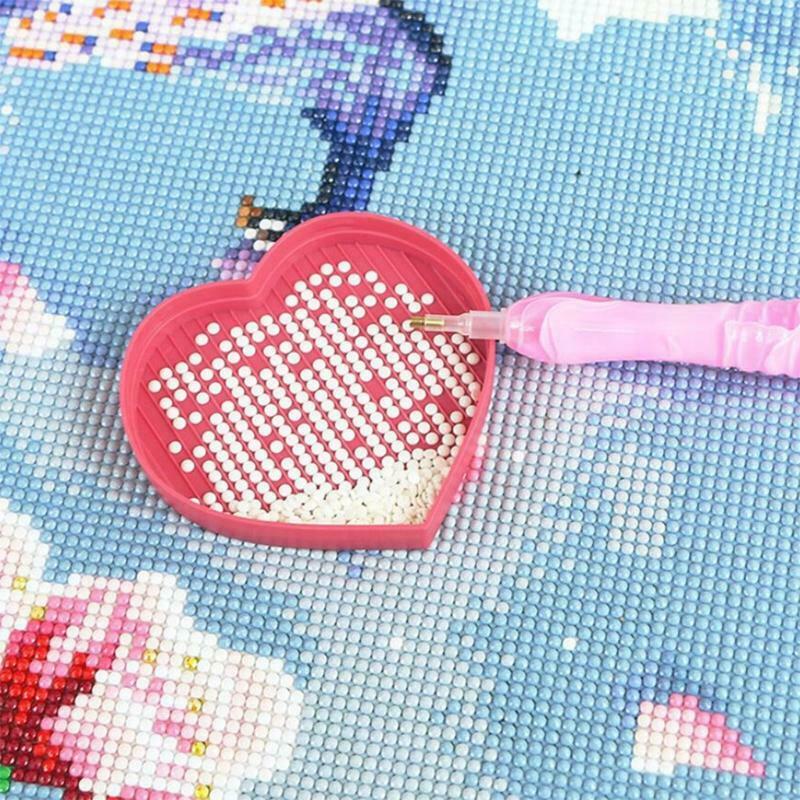 Diamond Painting Plate Tray Set with Diamond Painting Pens Tweezers Roller Glue