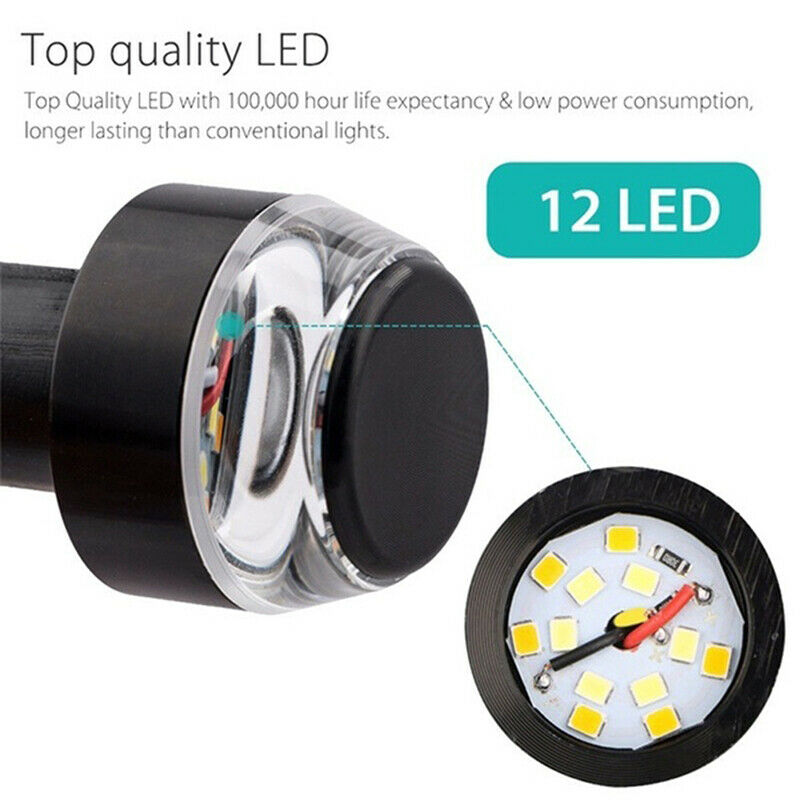 1 Pc LED Motorcycle Handlebar End Turn Signal Light Yellow Indicator FlasWGFSFBD