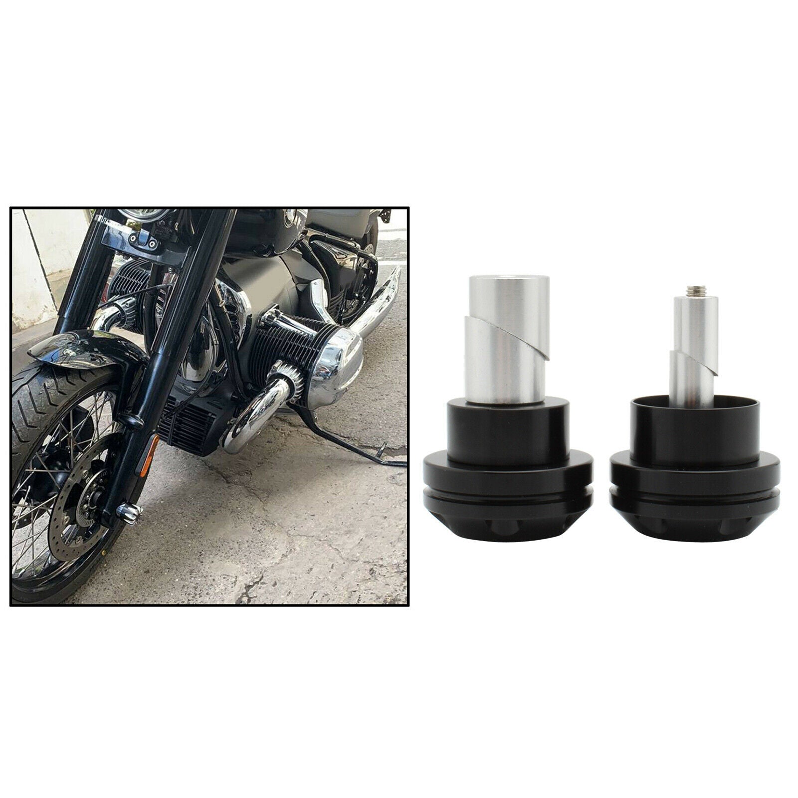 2 Motorcycle Front Axle Nut Cover Caps Bolt For BMW R18 Classic R 18 A Black