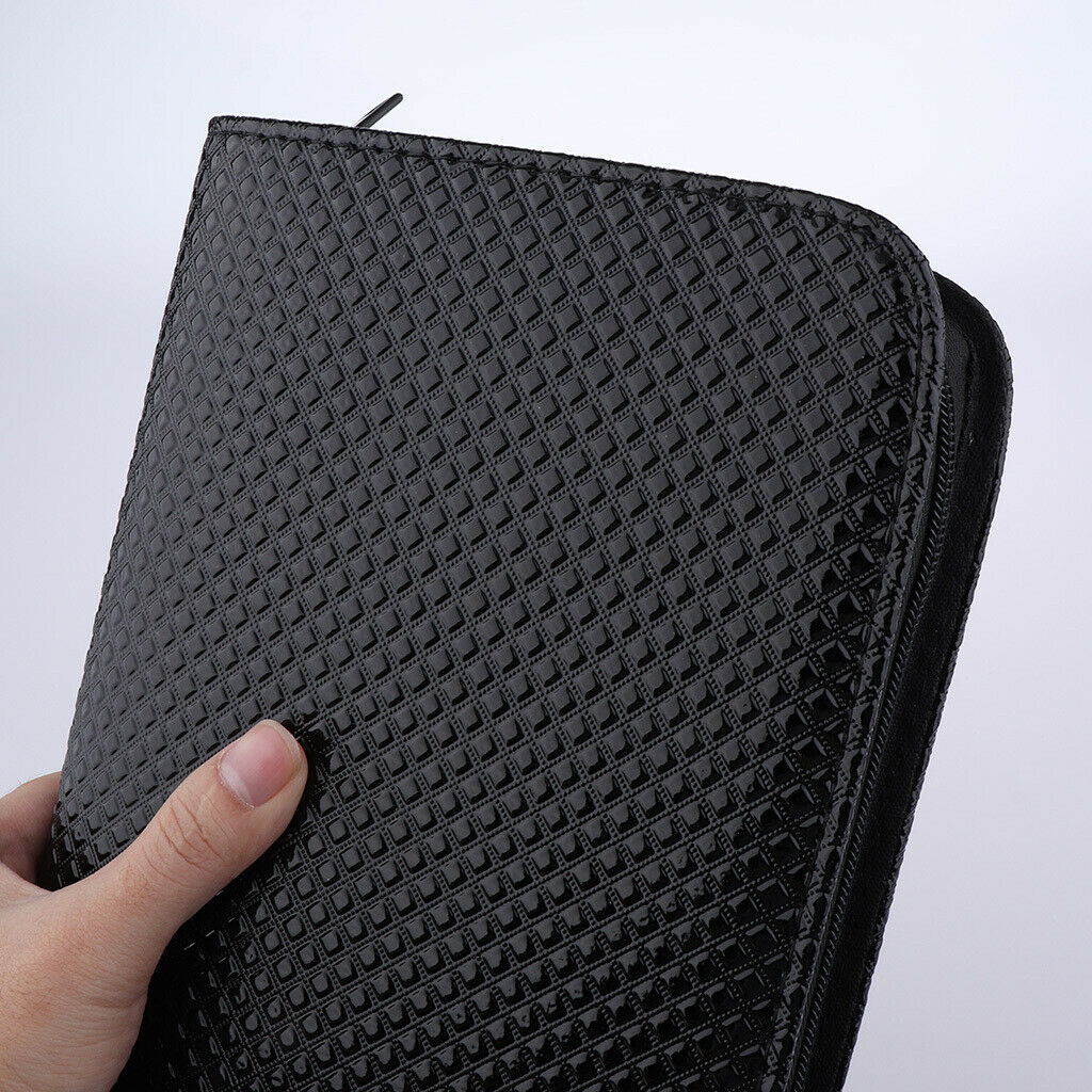 Durable PU Leather Hair Cutting Scissors Holder Case Pet Hairdressing Bag Black