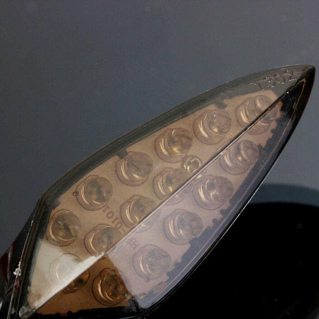 Pair 15 LED Motorcyclye Turn Signal Motor Flashing LED Indicator Light