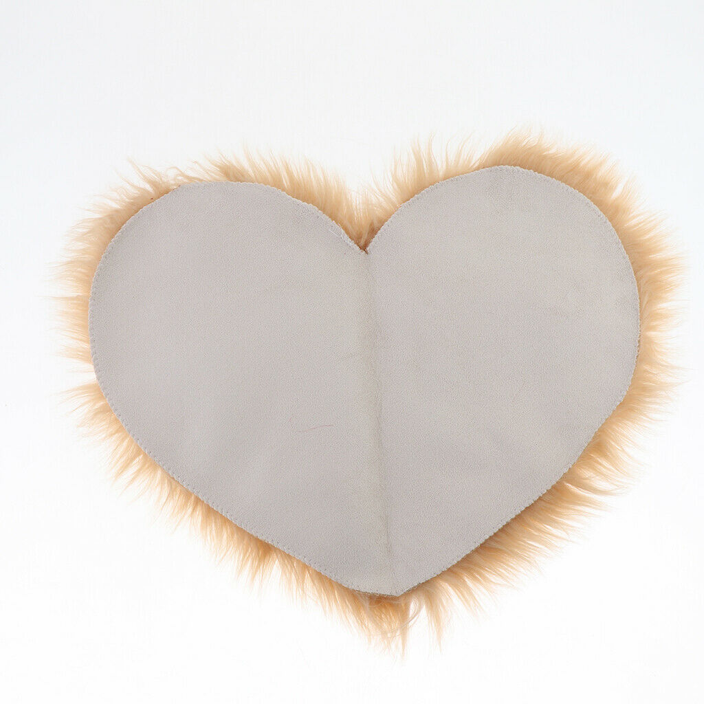 Plush Love Heart Shaped Soft Shaggy Fluffy Area Rug Carpet Floor Mat 30x40cm