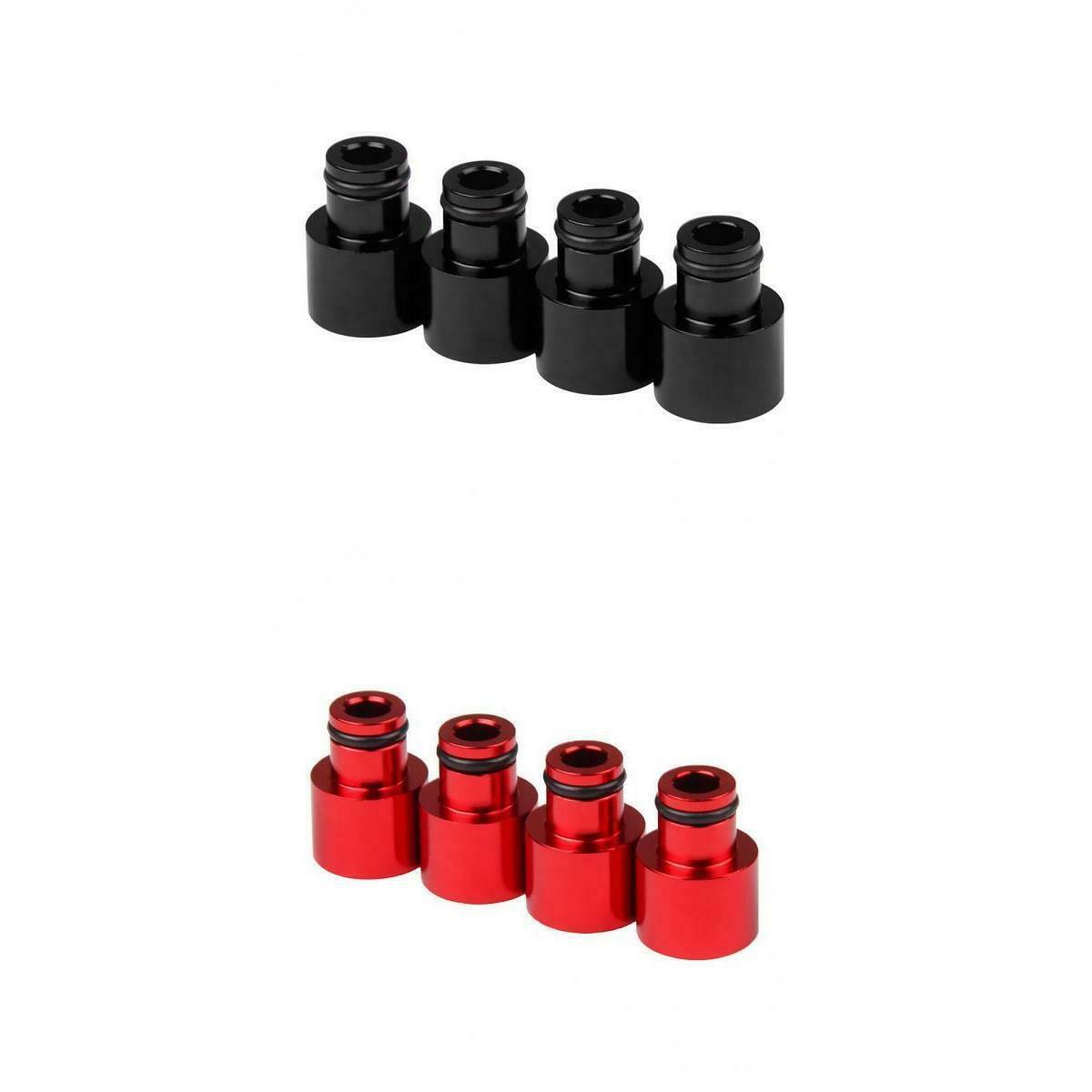 8x Black+Red Fuel Injector Adapter for   RDX Injectors B16 B18 D16Z D16Y