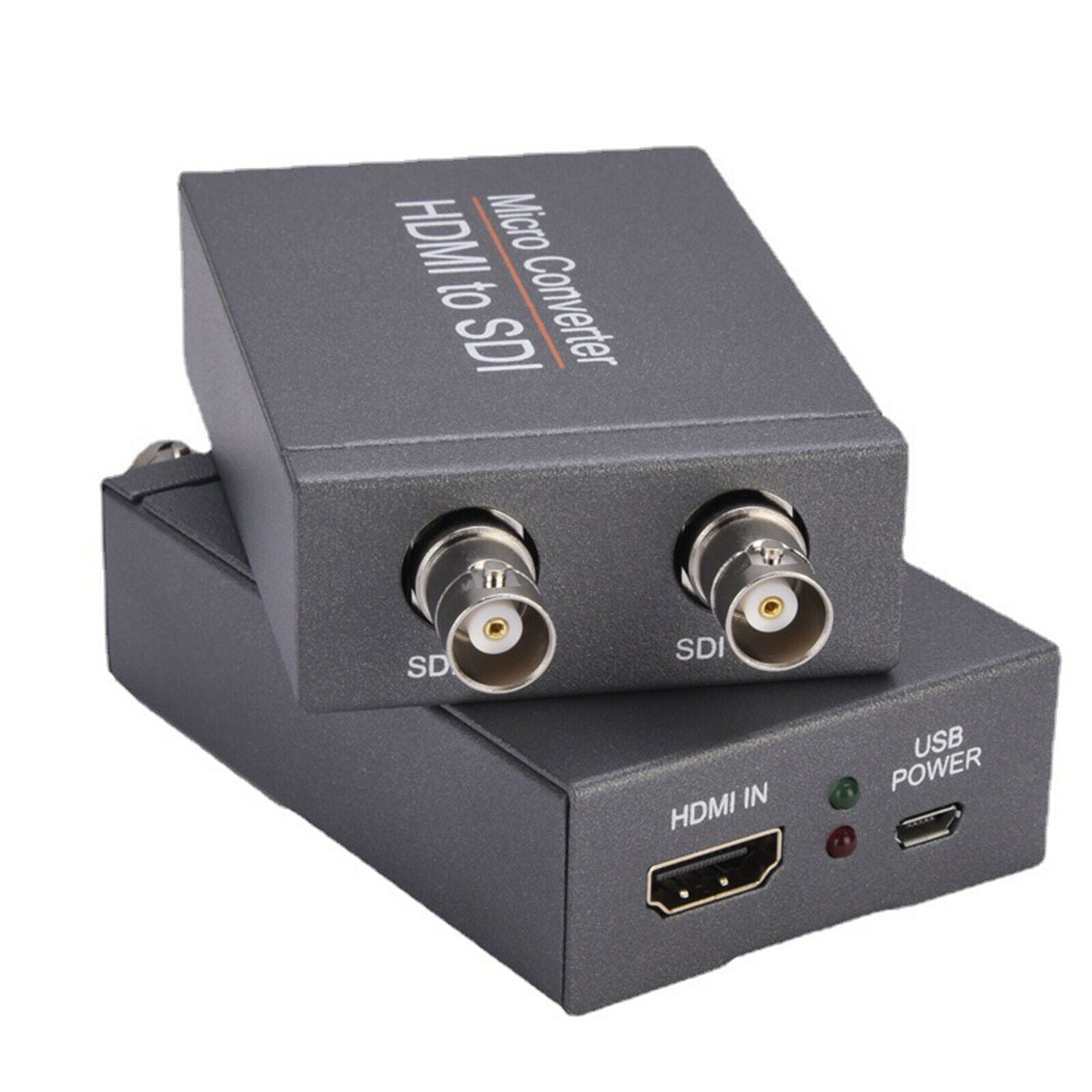 1080P HDMI to SDI Converter Audio Embedder Support 3G-SDI for Camera Gray
