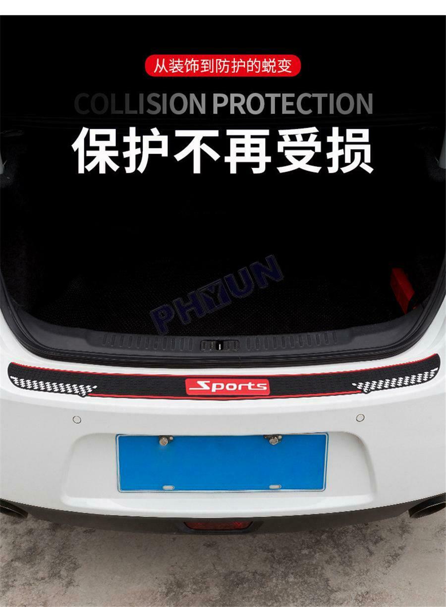 Car Rear Trunk Bumper Scratch Protector Anti-slip Rubber Pad Cover Sport Style