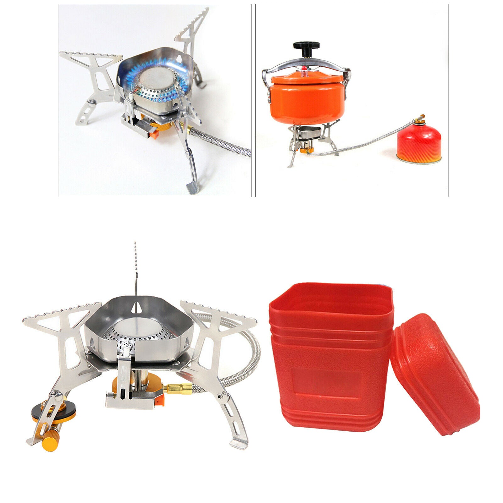 Windproof Camping Gas Stove Burner for Outdoor Backpacking Hiking BBQ Picnic