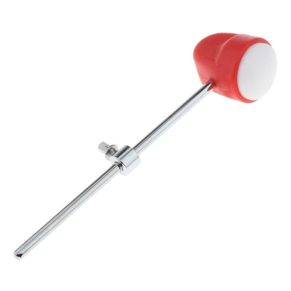 Bass Kick Drum Beater Stick with Hammer Head for Percussion Instrument White