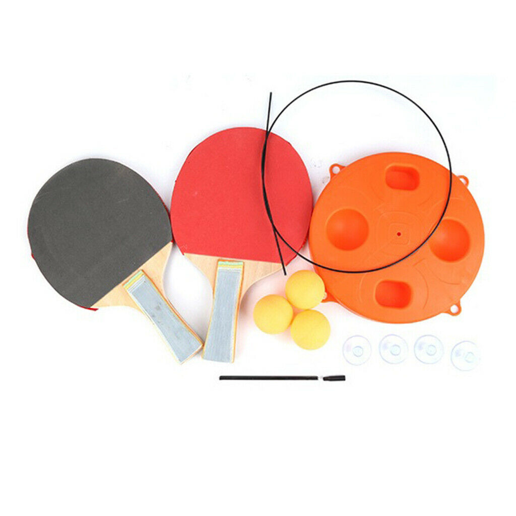 Anti-Slip Table Tennis Trainer Single Playing Robot with Wood Paddle
