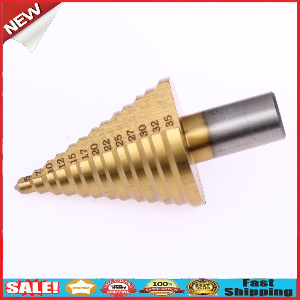 Ti (13 Steps 5 7 10 12 15 17 20 22 25 27 30 32 35MM) High Step Drill Bit @