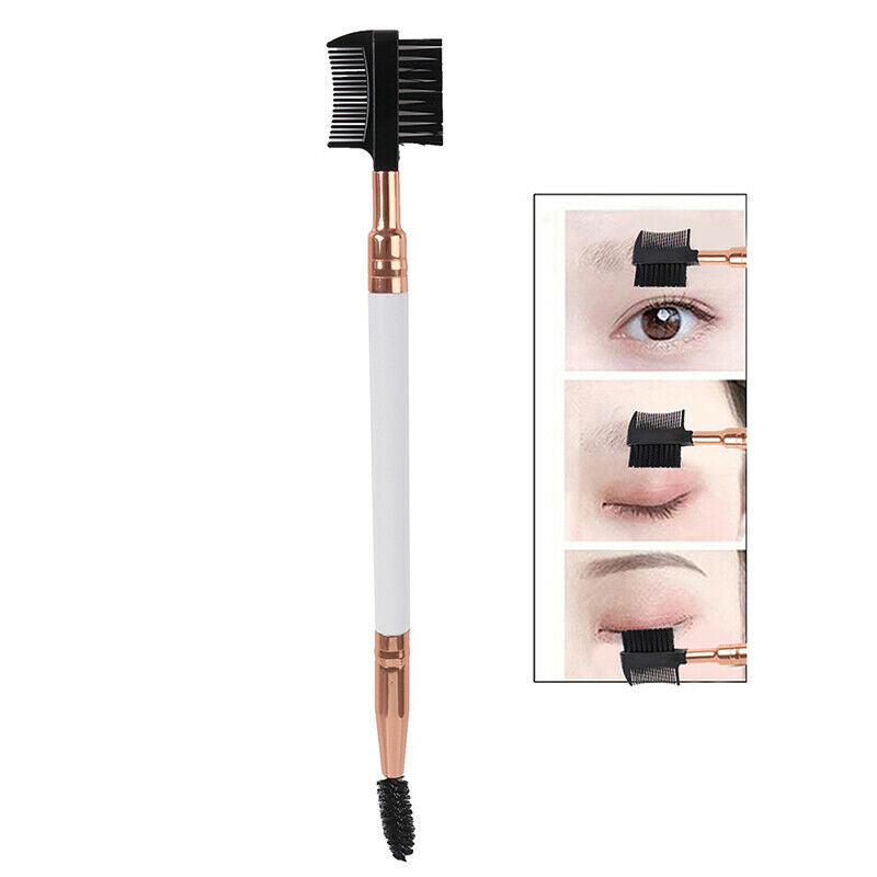 Double Eyebrow Comb Brow Lash Brush Eye Makeup Eyelash Grooming Cosmetics.l8