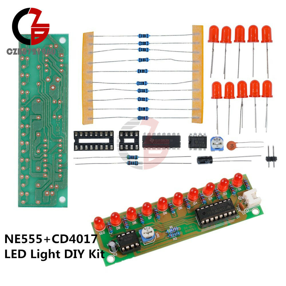 5pcs New NE555+CD4017 Light Water Flowing Light LED Module DIY Kit