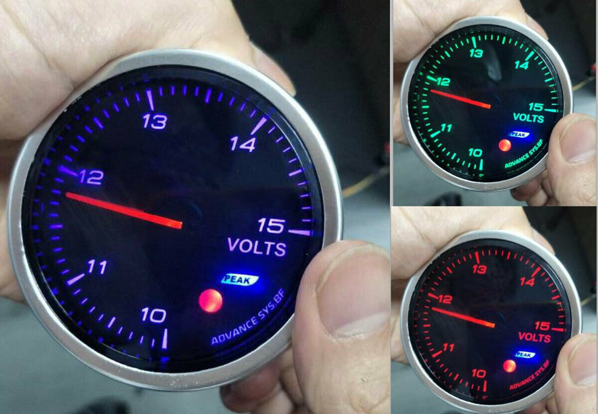 60MM Modified Tachometer 9000RPM Racing instrument With 64 colors light optional