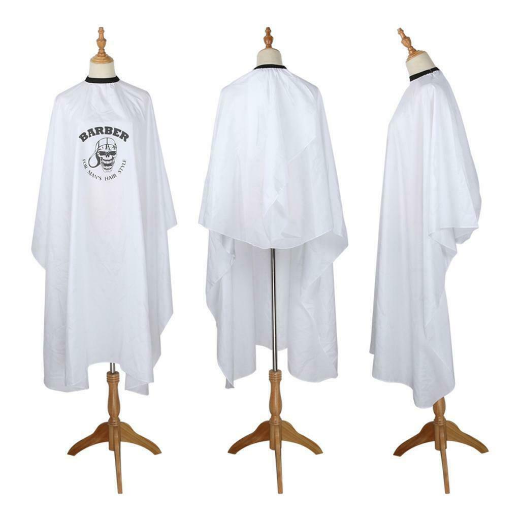 Static Free Barber Stylist Styling Cutting Coloring Shampoo Cape Gown White