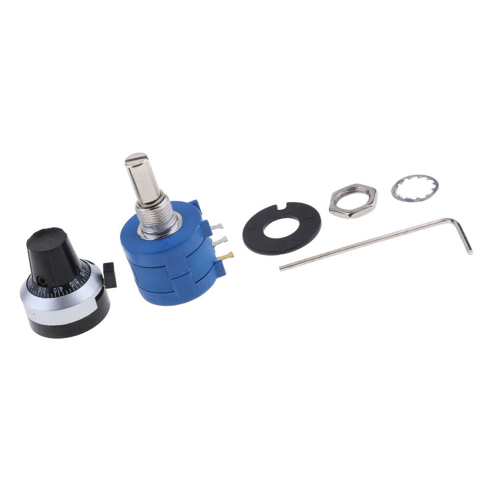 100 Ohm setting potentiometer 10 turns with counting disc rotary knob