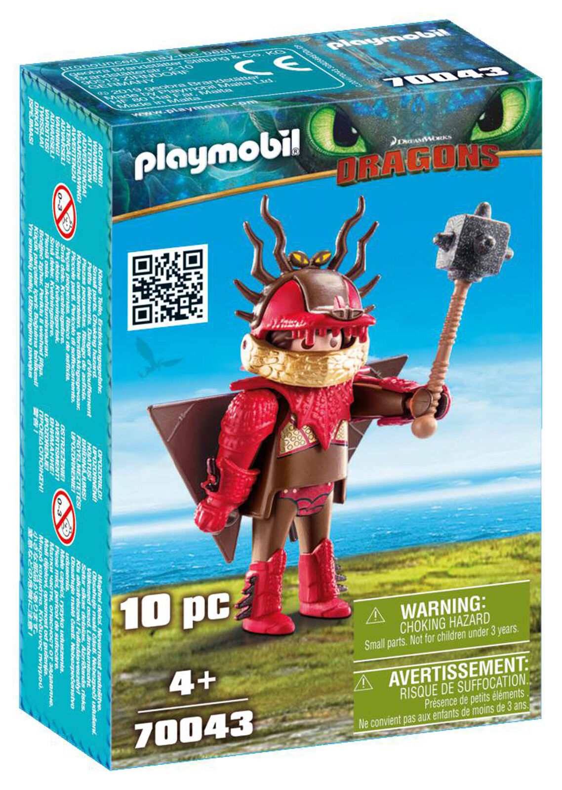 70043 Playmobil Dragons Snotlout with Flight Suit Dragons 10 Pieces Age 4 Years+
