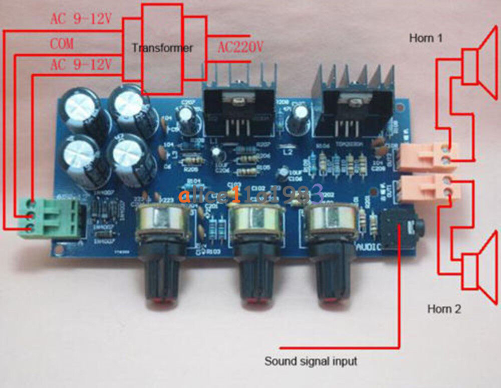 TDA2030A HI-FI 2.0 Dual Channel 18W*2 Amplifier Board Compatible LM1875 DIY Kits