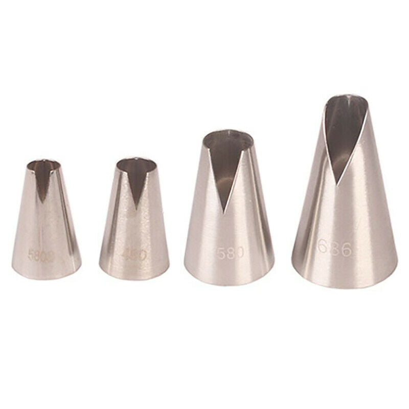 4PCs Cakes Set Cookies Icing Piping Pastry Nozzle Kitchen Gadgets Fondant.l8