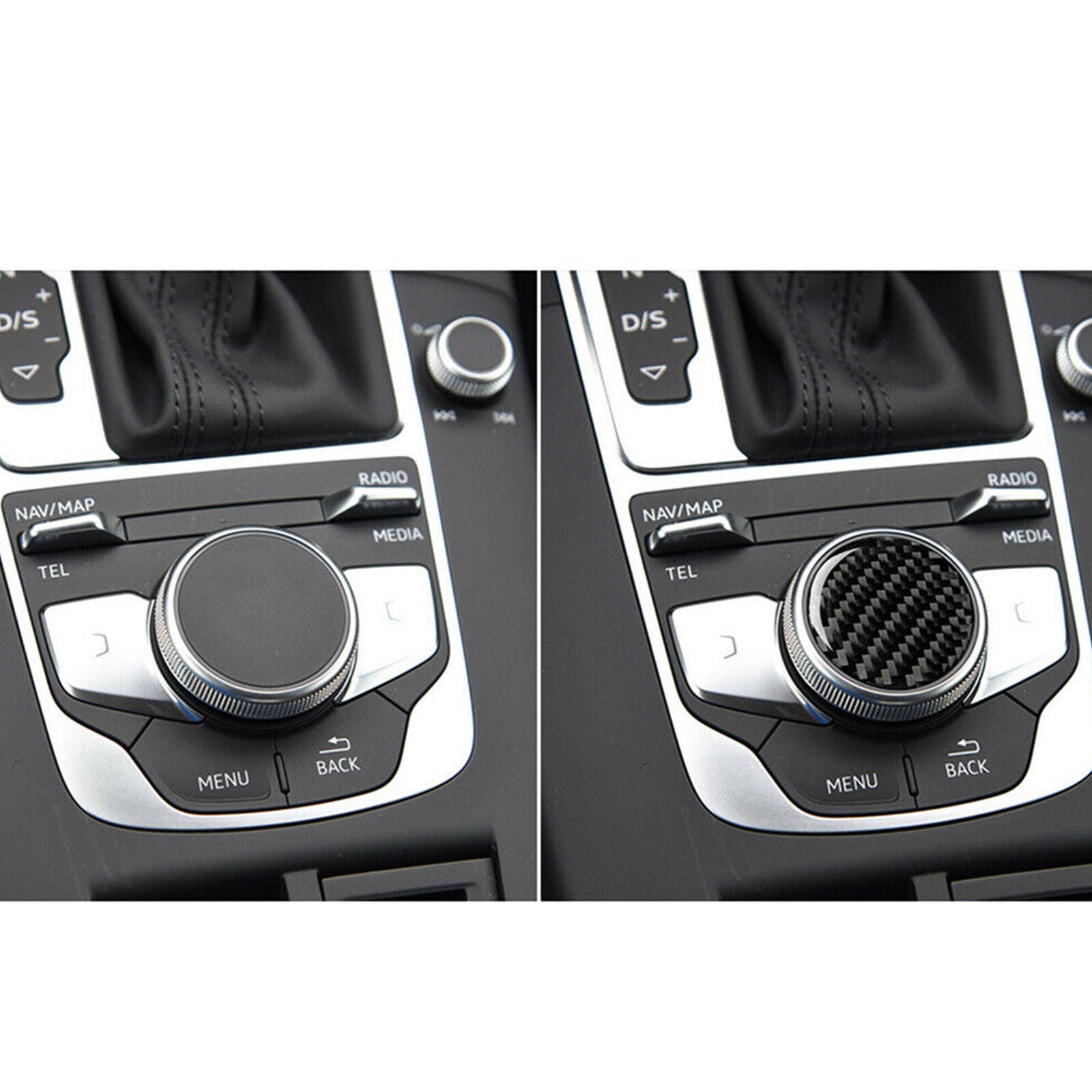 Carbon Fiber Multi-Media Control Knob Trim Fit for Audi A3 S3 8V 2014-2019 Decor