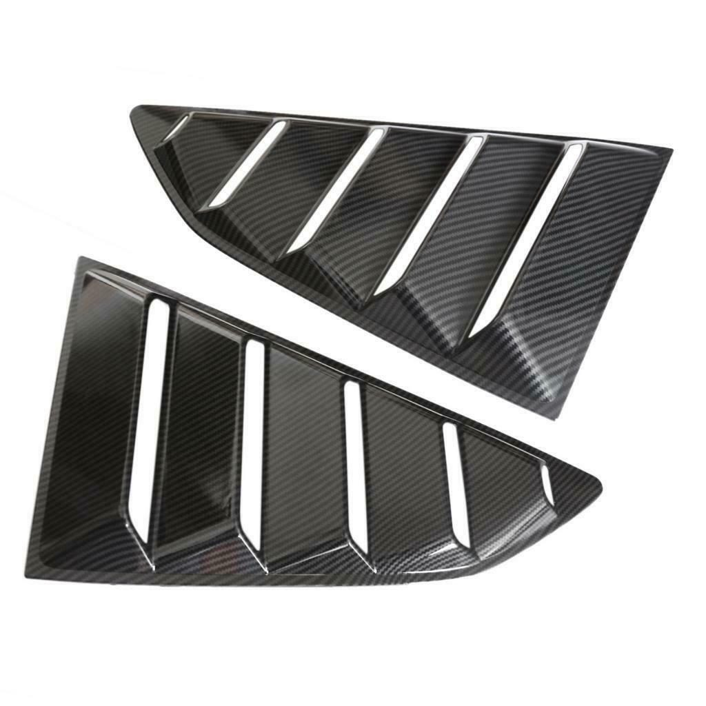 1 Pair Black Vent 1/4 Quarter Side Window Louver Cover For Chevrolet Camaro