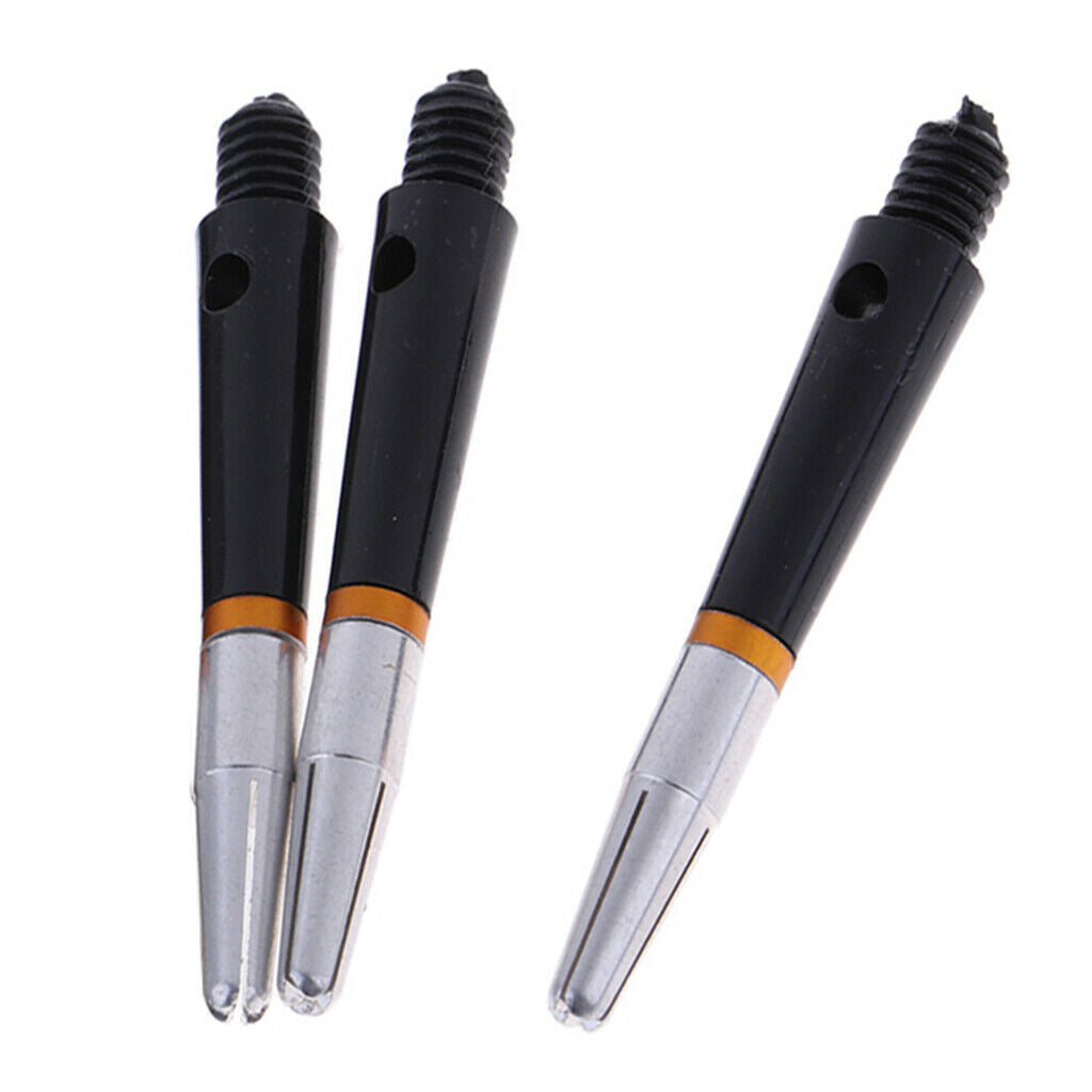 2X 3pcs Alloy 360 Degree Rotating Medium Dart Shaft Stem Replacement Parts 45mm