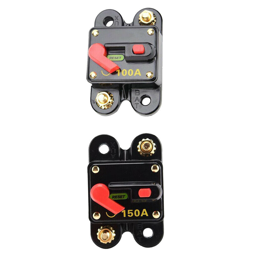 Pack of 2 100/ 150 Amp Circuit Breaker with Manual Reset for Trolling Motor Auto
