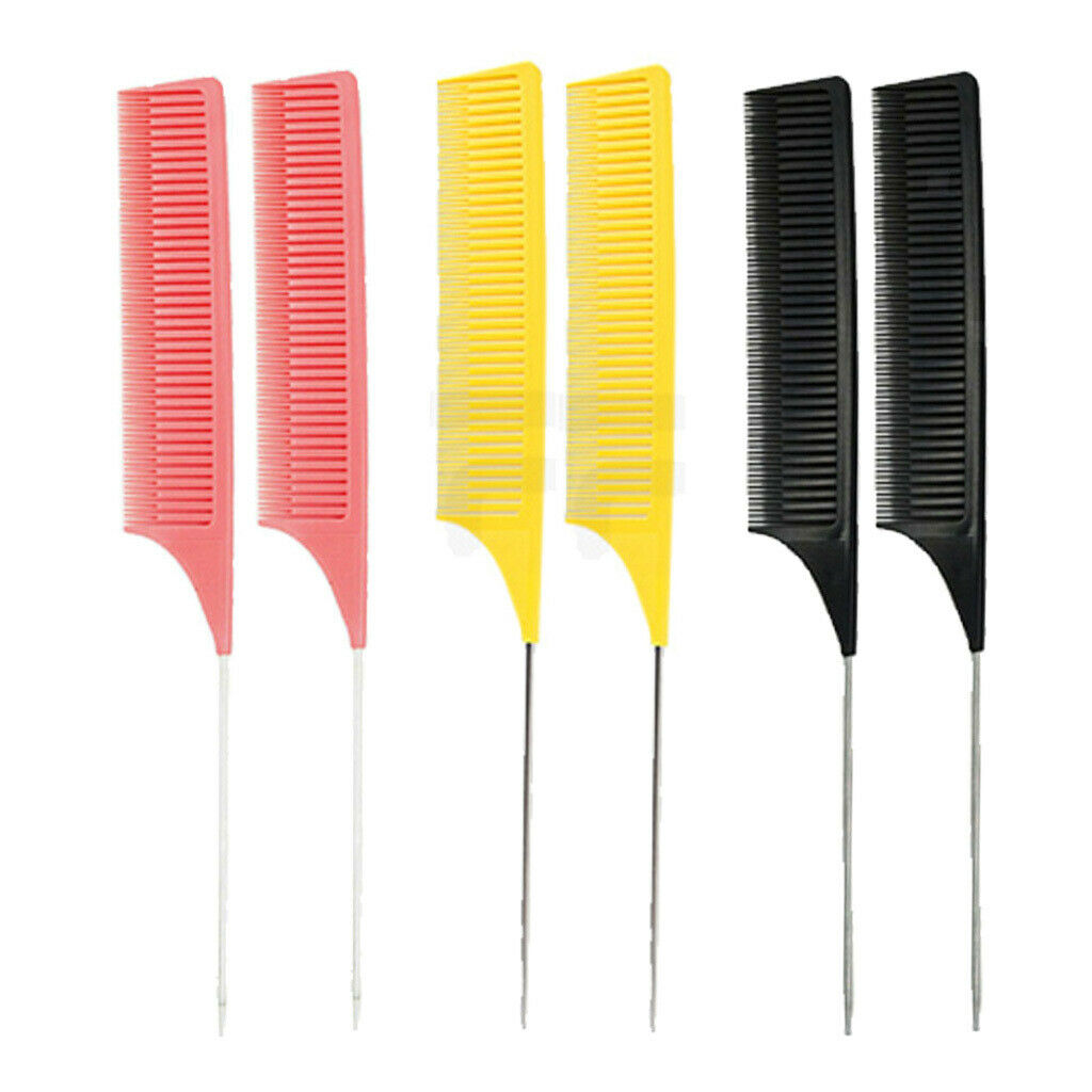6 Pcs Weave Highlighting Foiling Hair Comb for Salon Hair Coloring Combs