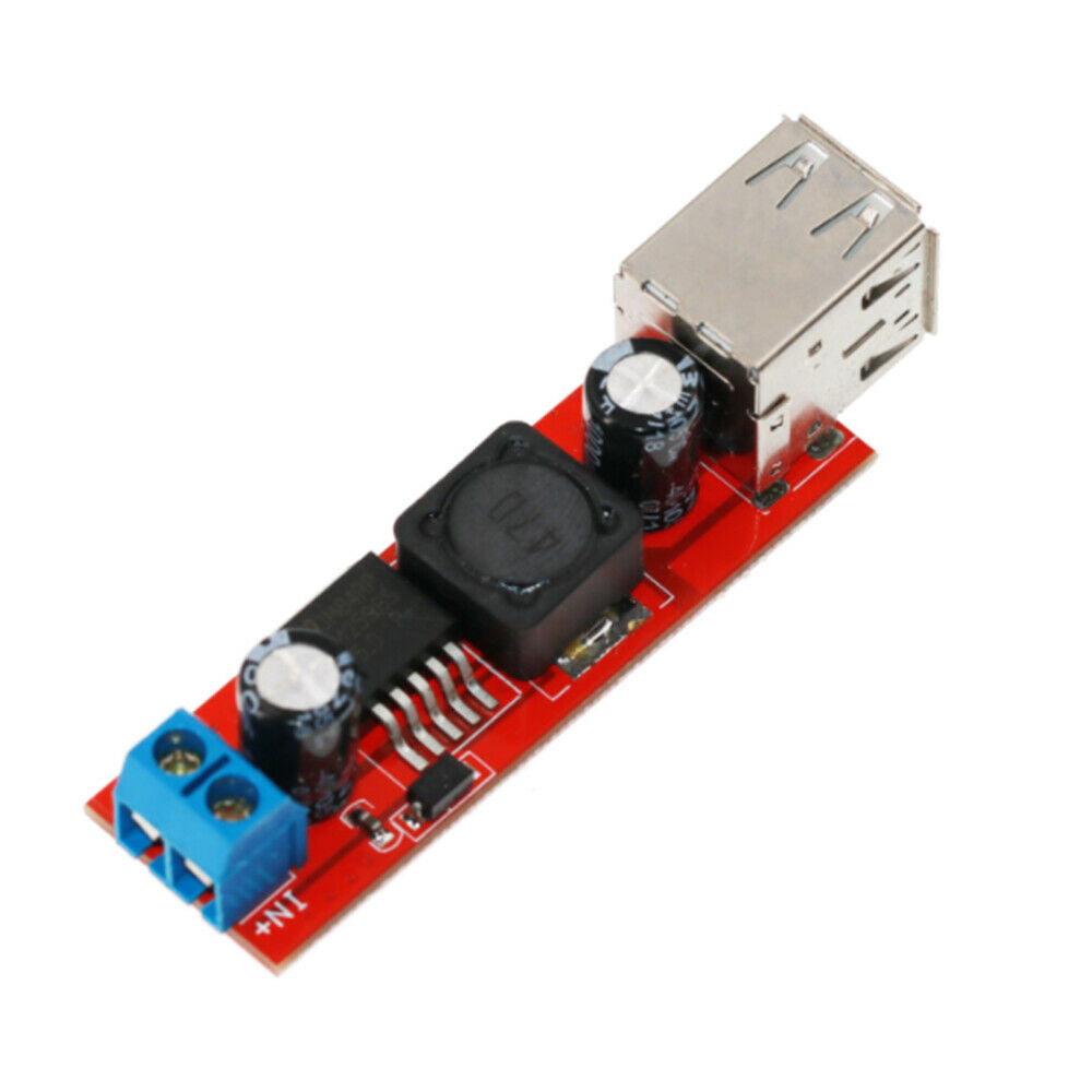DC 6-40V to 5V 3A Double USB Charge DC-DC Step-down Converter Module For Vehicle