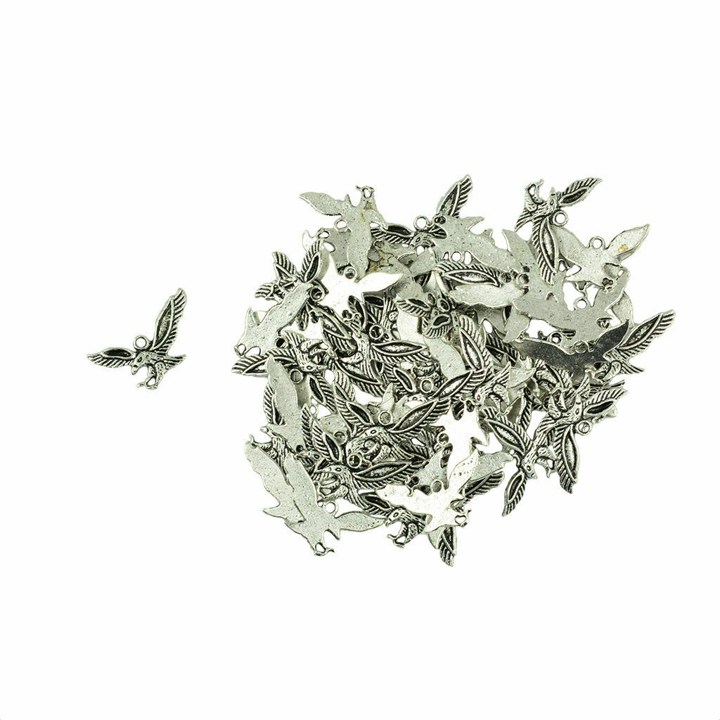 Set of 50 Pieces DIY Necklace Accessories Bird Charm Pendant Fashion Jewelry