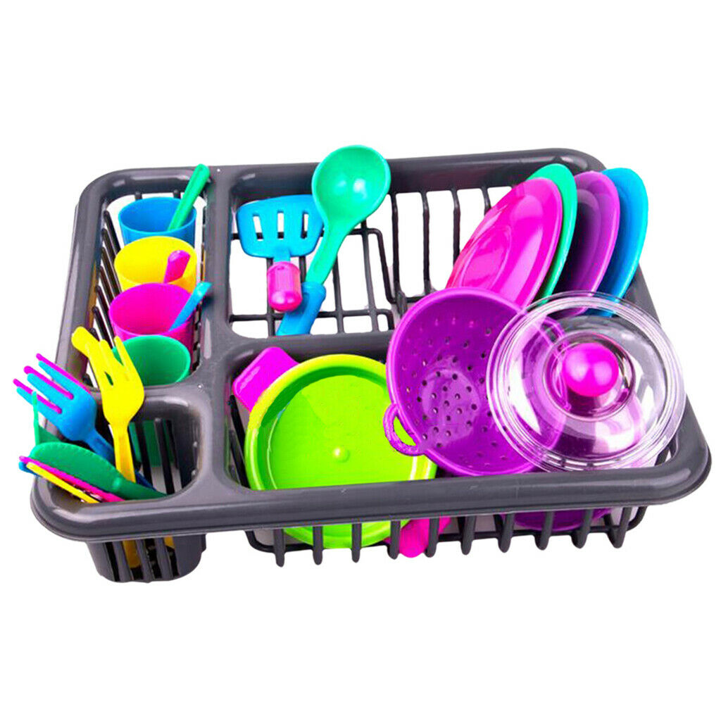 28pcs Children Role Toys Kitchen Cooking Tableware Education Toys Gift