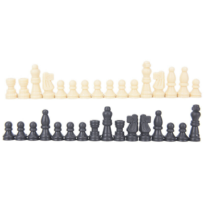 Chess Pieces Plastic Complete Chessmen International Chess Game Entertain.l8