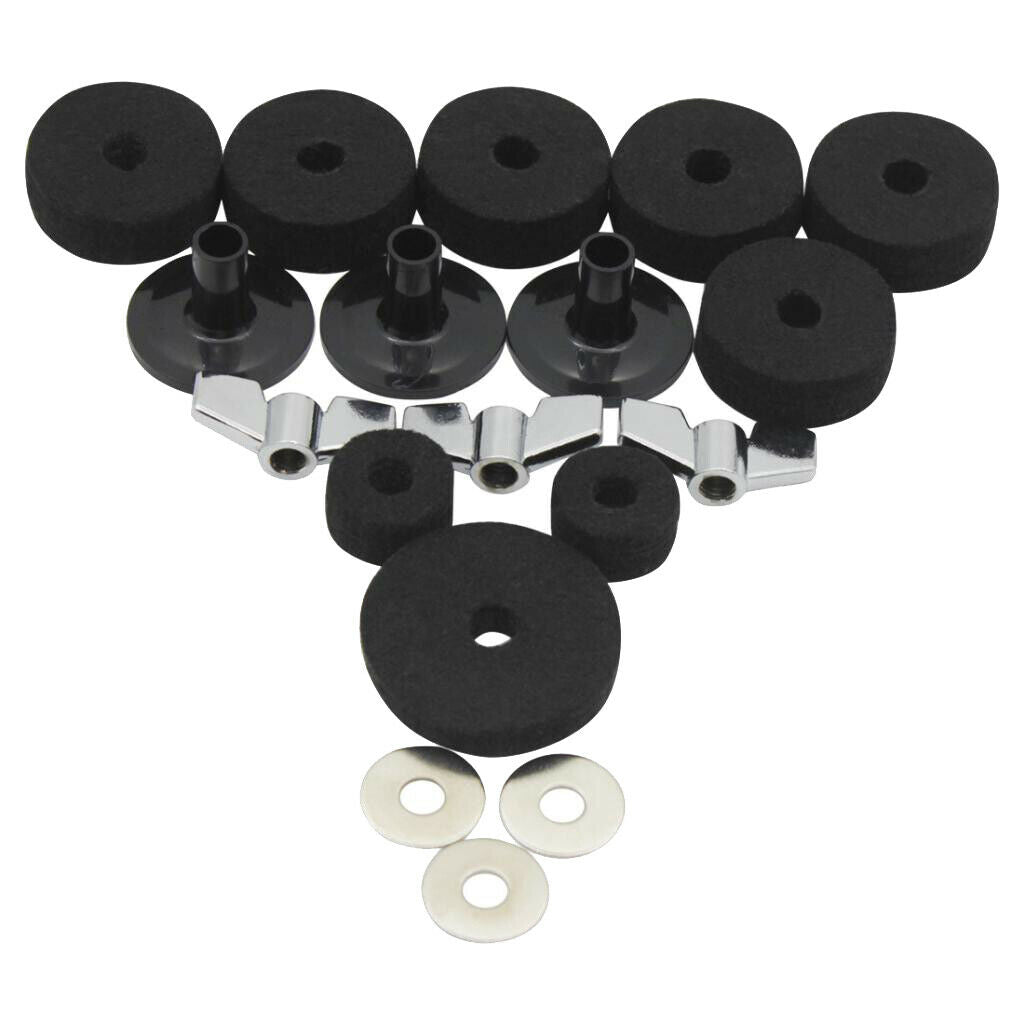 18 Pieces Accessories Cymbal Stand Sleeves Cymbal Felts With Cymbal Washer