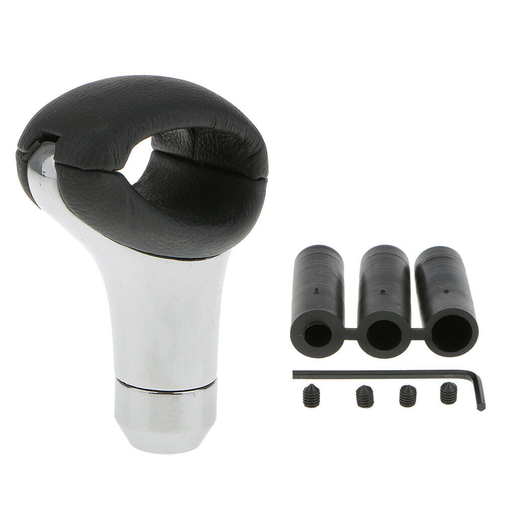 Leather Gear Manual Car Transmission Gear Stick Shift Knob Shifter Lever