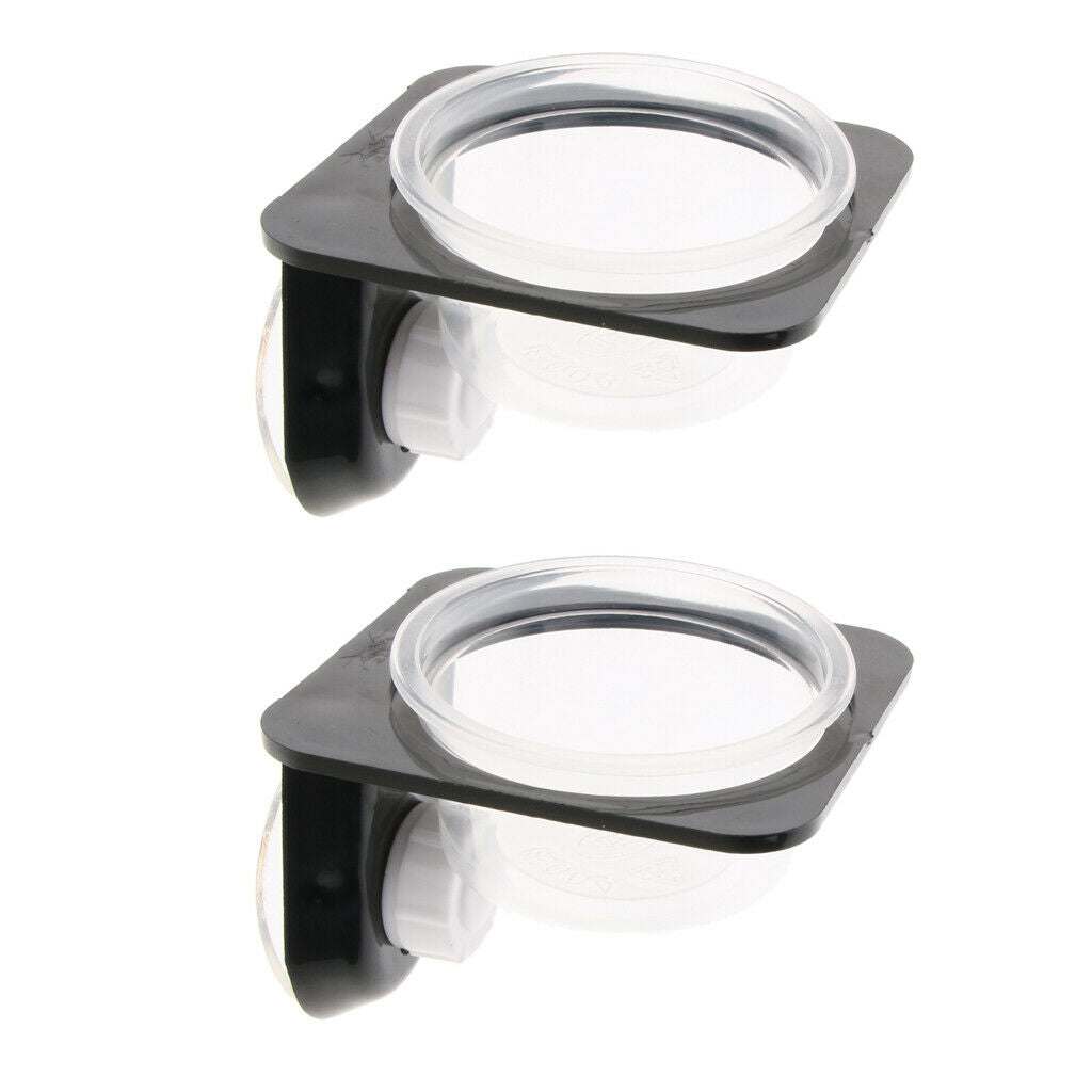 2pcs Amphibians Chameleon Lizard Feeding Suction Cups Ledge Bowls