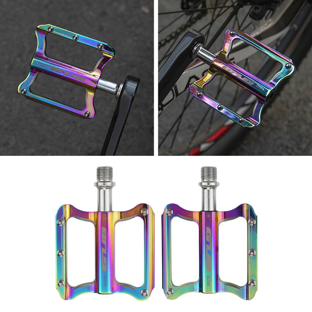 1Pair  Pedals Metal Flat Platform 9/16" Inch 14mm for Road Mountain Bike