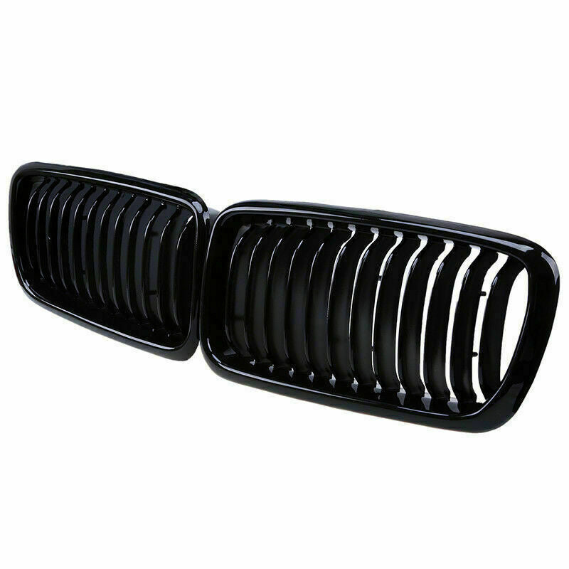 Pair Gloss Black Front Kidney Grill Grille Fit For BMW E38 740iL 750iL 1995-2001