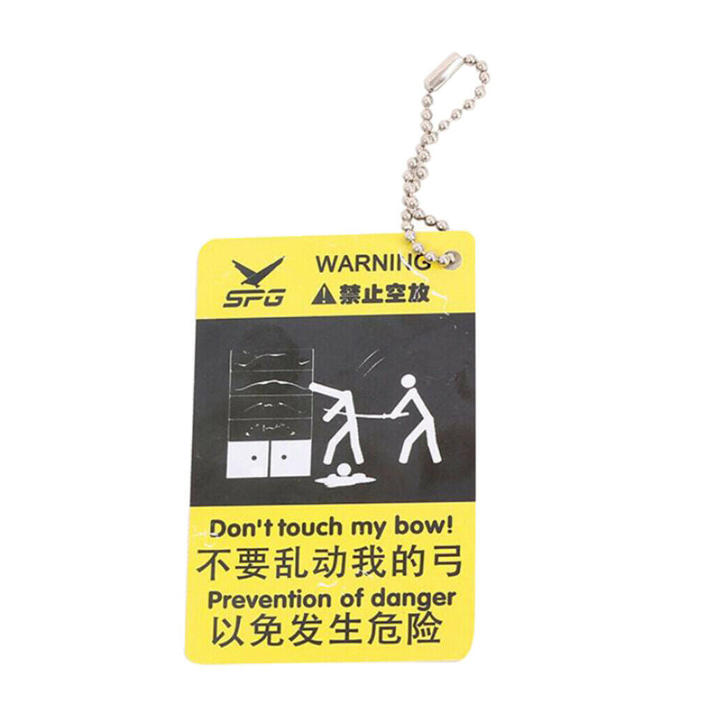 4Packs Yellow Archery Warning Cards Warning Mark Long-lasting Glossy-Finish