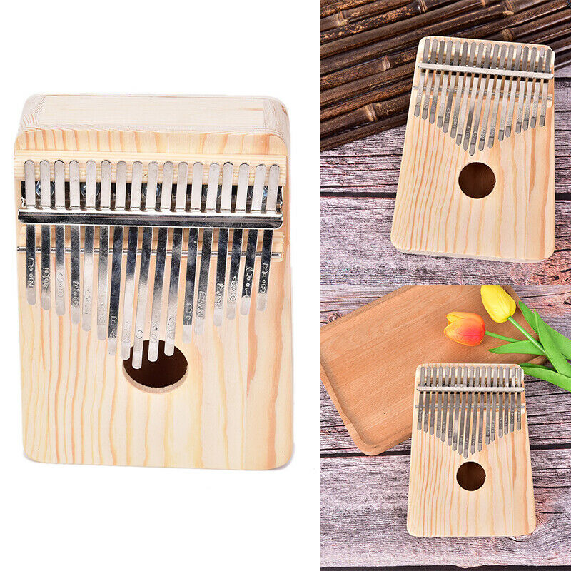 17 Keys Kalimba African Solid Pine Wood Thumb Piano Finger Percussion DIY  KBDA