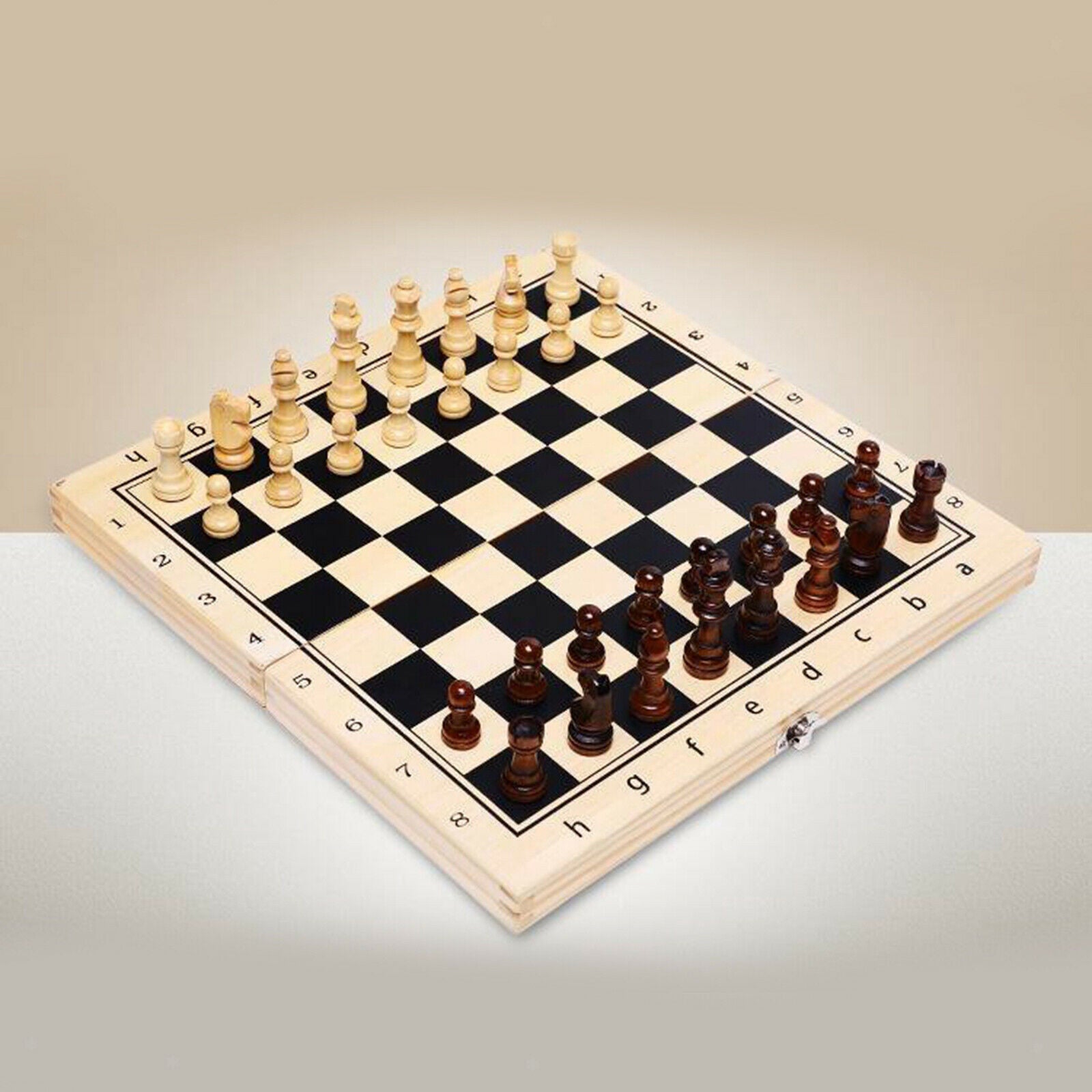 Magnetic Chess Board 39x39cm Inlaid Storage Portable Toys Chess Pieces