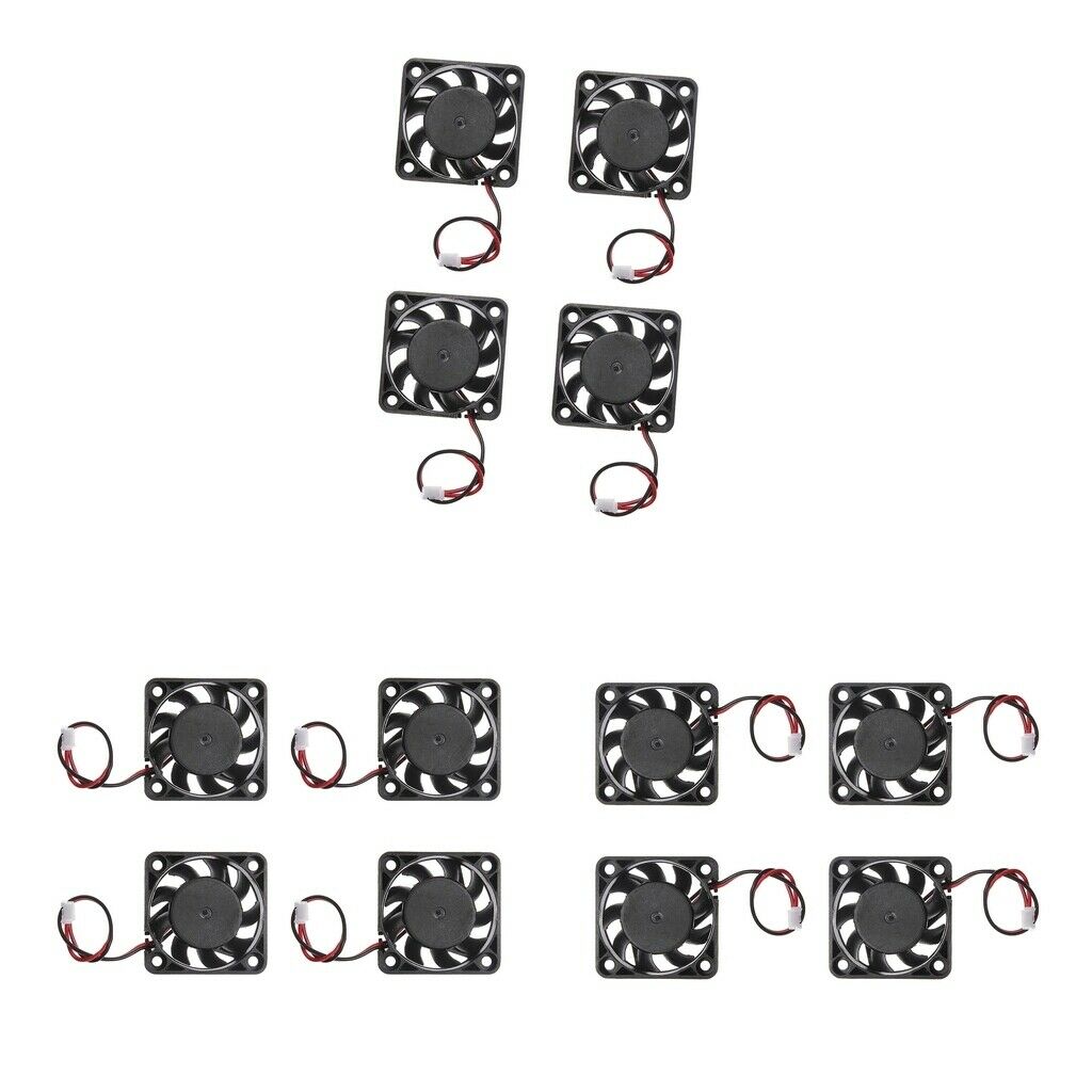 12pcs Mini Plastic Tabletop Cooling Fan 40mm Silent Fan Grill For Desktop