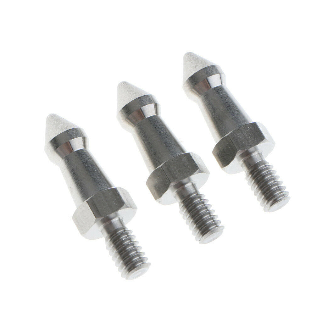 Stainless Steel 1/4'' Thread Replacement Tripod Spikes 3pcs Set for Benro Gizto